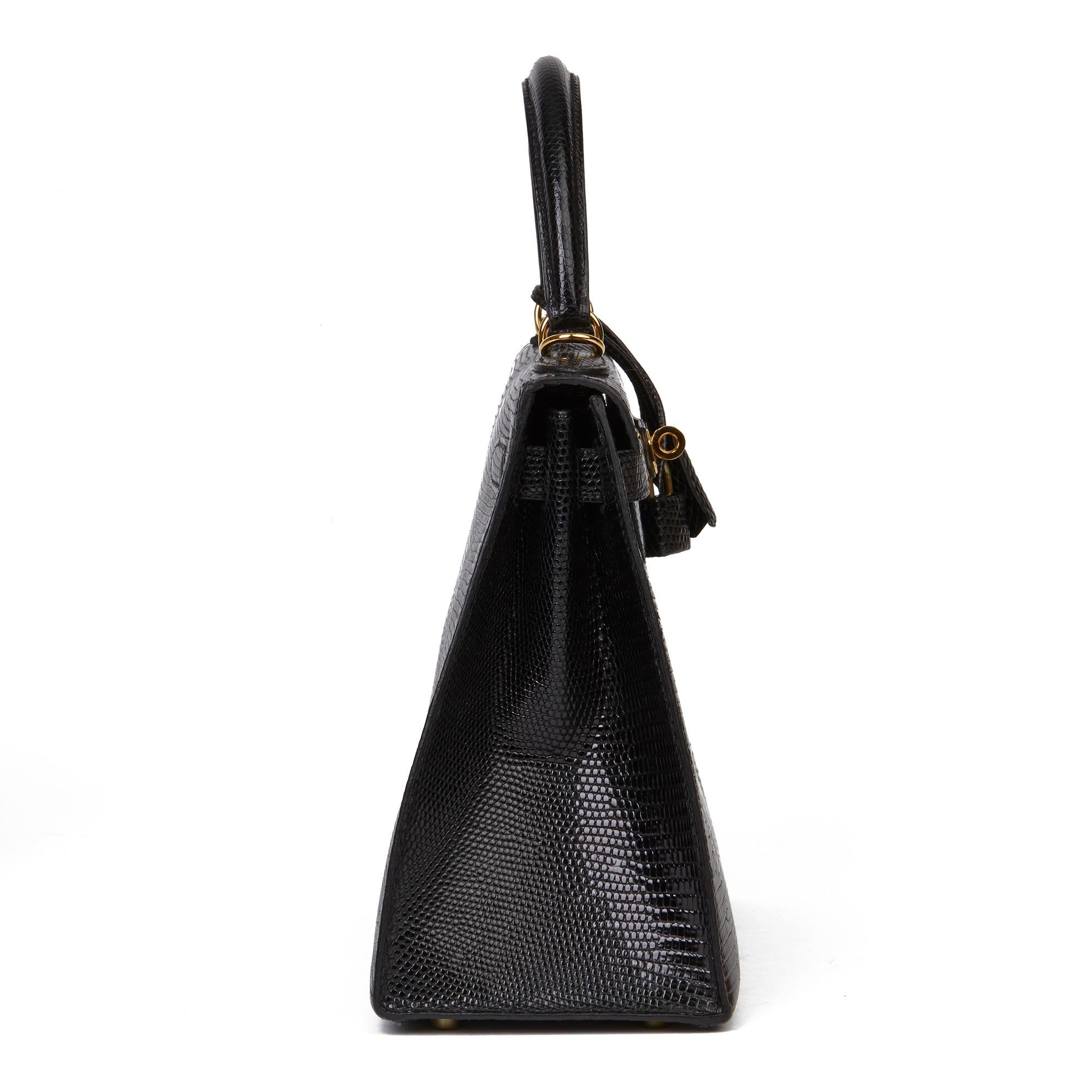 Hermès Black Lizard Leather Vintage Kelly 28cm Sellier

Product Details
Xupes Ref: JJLG007
Brand: Hermès
Model: Kelly 28cm
Type: Top Handle, Shoulder
Serial Number: (T)
Age: 1990
Accompanied By: Hermès Dust Bag, Box, Padlock, Keys, Clochette,