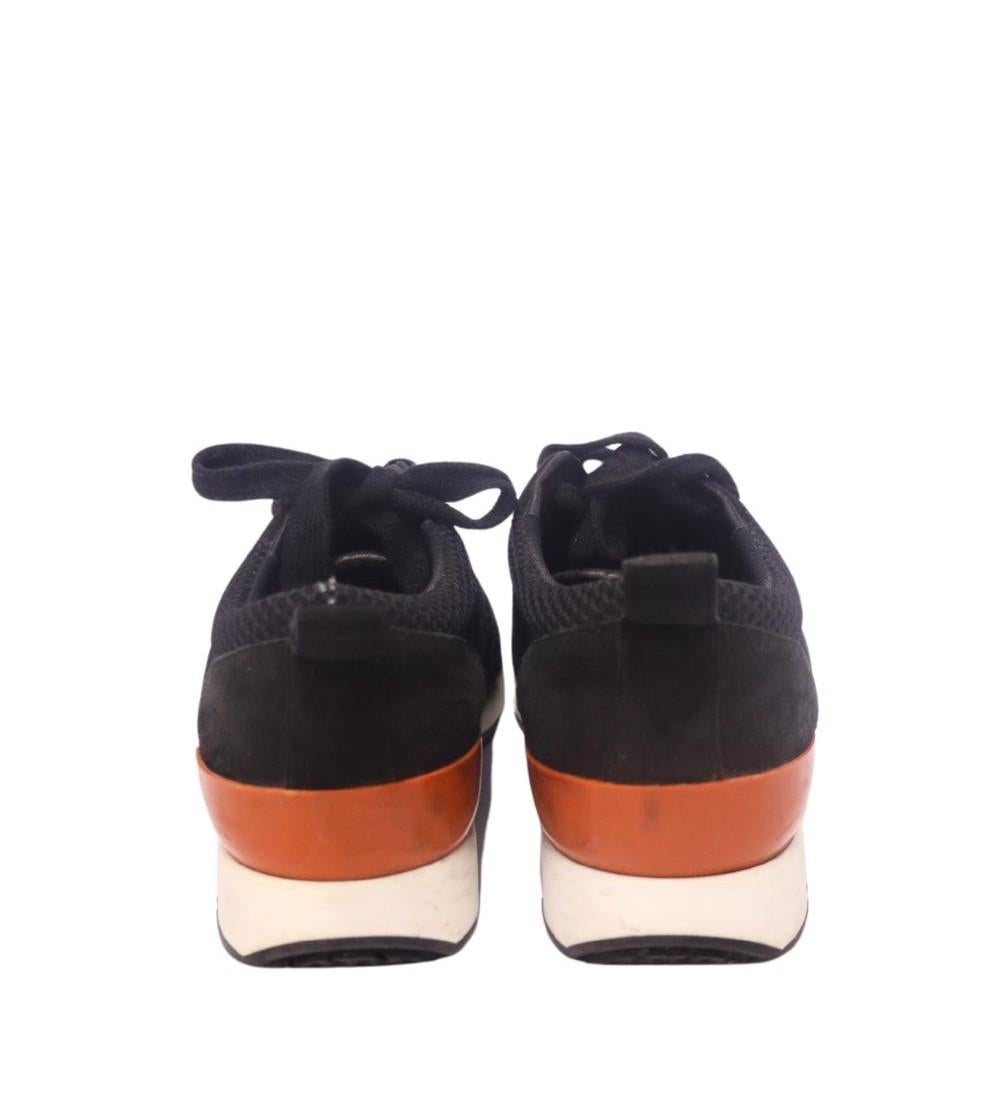 Women's Hermes Black Low Top Sneakers Size EU 37.5 For Sale