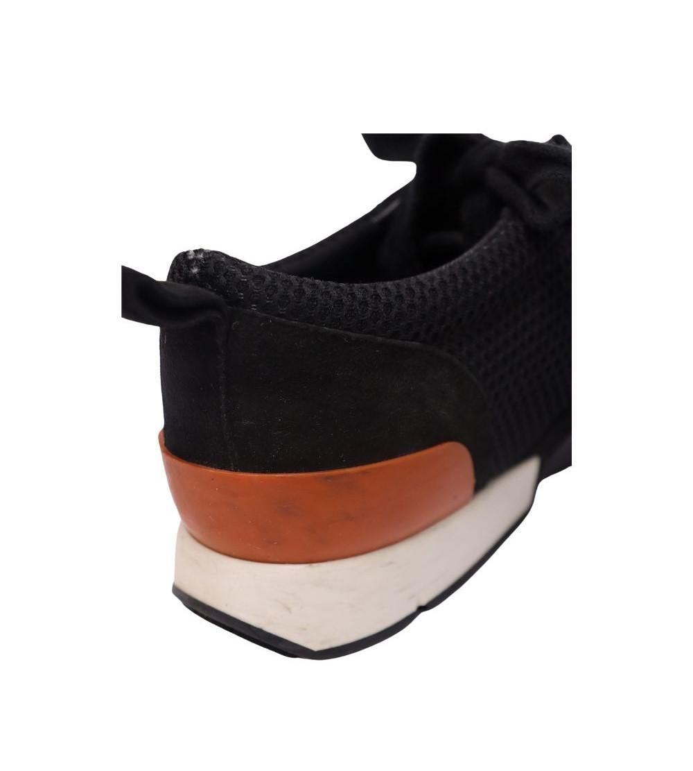 Hermes Black Low Top Sneakers Size EU 37.5 For Sale 3