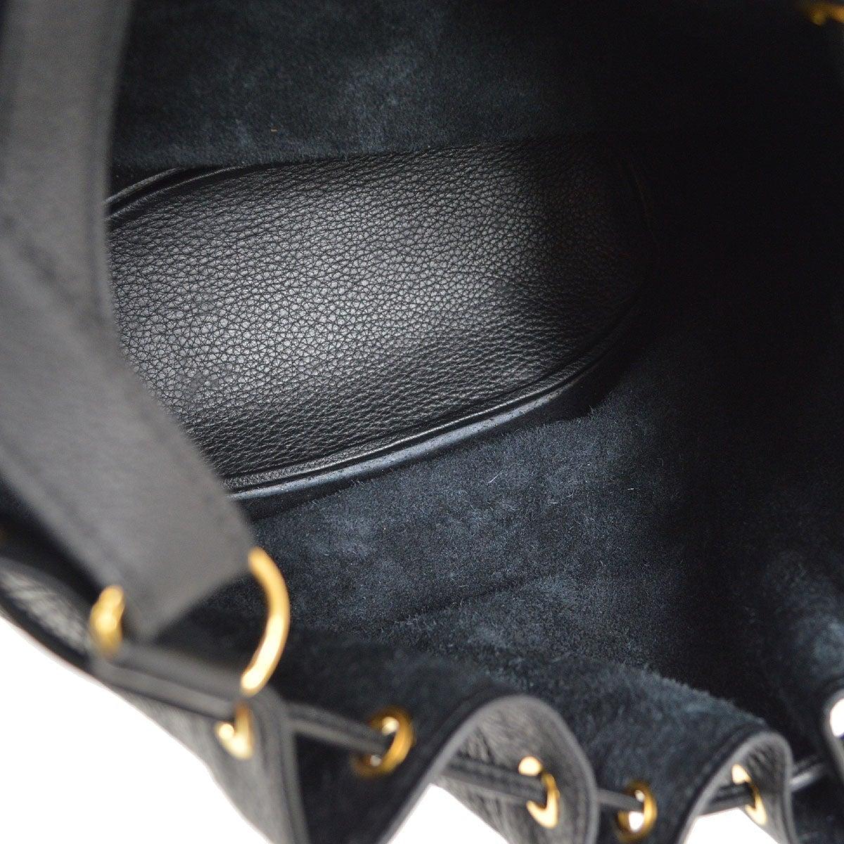 HERMES Black Market GM Borsa a tracolla a secchiello in pelle Togo con hardware dorato in vendita 1