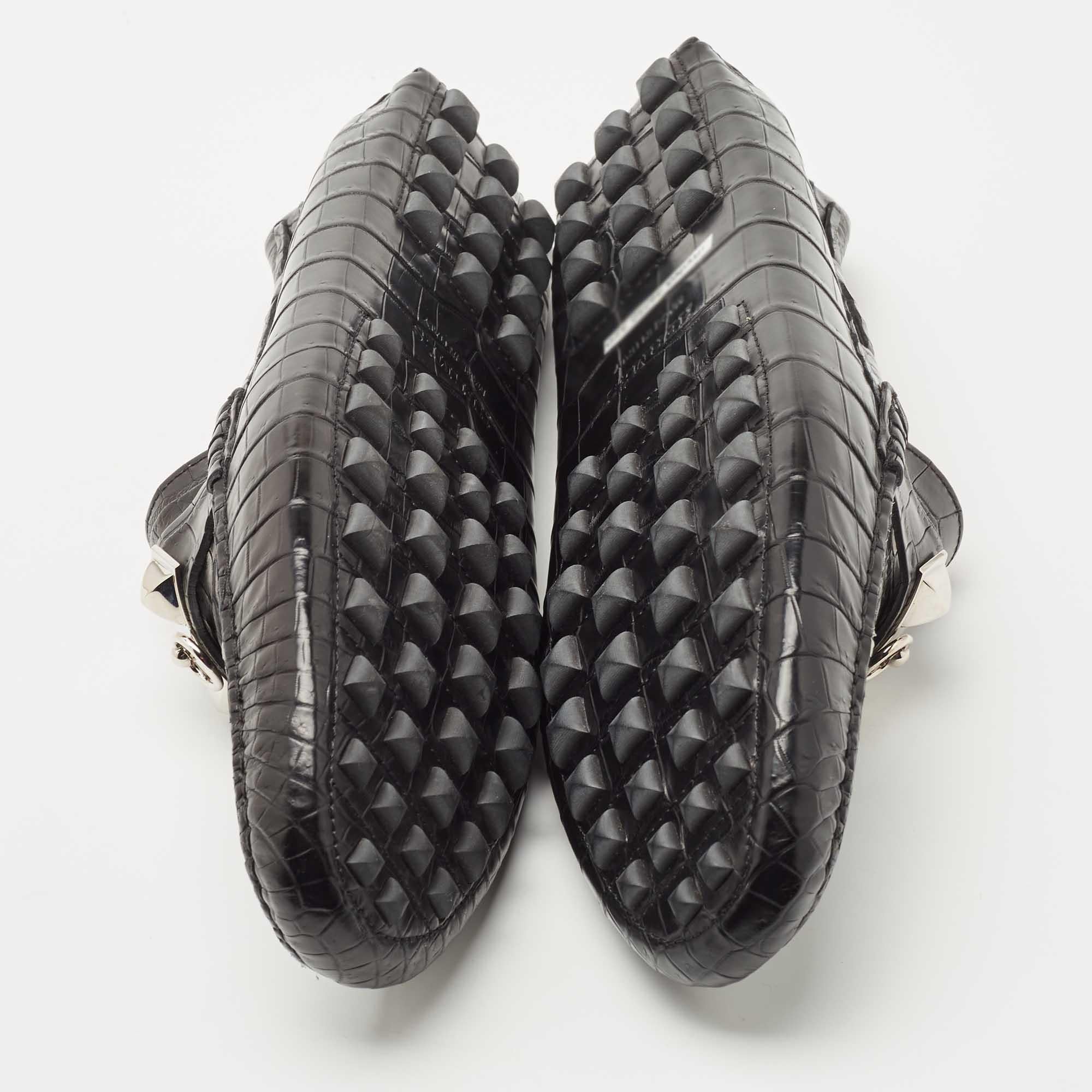 Hermes Black Matt Crocodile Niloticus Irving Loafers Size 45 4