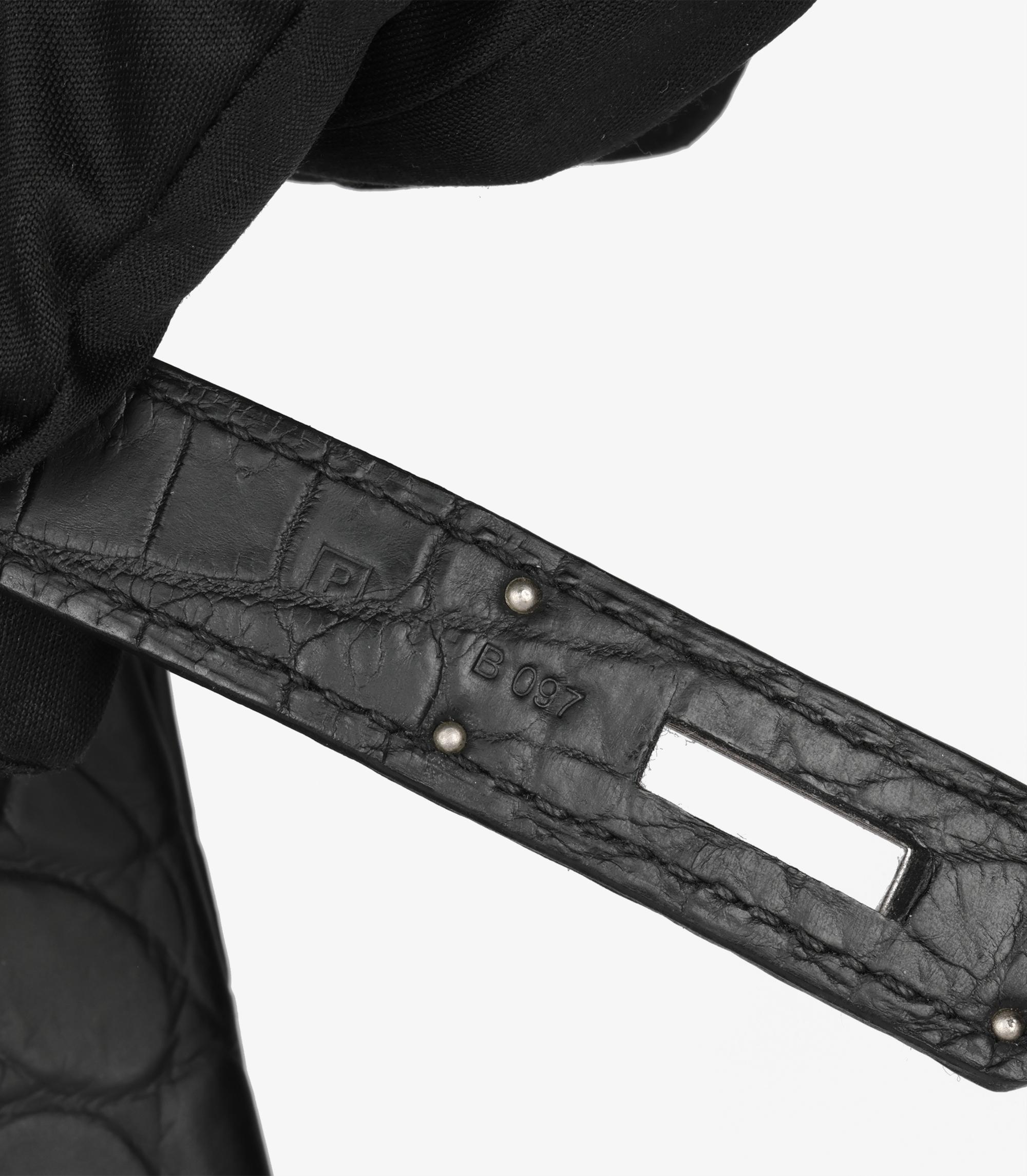 Hermès Black Matte Niloticus Crocodile Leather Birkin 35cm 5