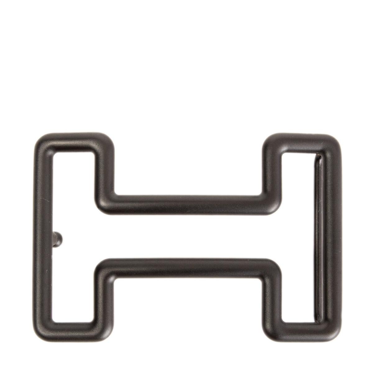 HERMES black matte PVD H TONIGHT 38mm Belt Buckle For Sale