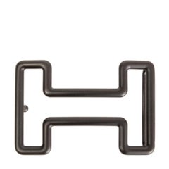 HERMES black matte PVD H TONIGHT 38mm Belt Buckle