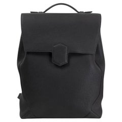 HERMES black Maurice leather FLASH Backpack Bag