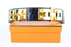 Hermès Black Medor 50mm Collier De Chien 222334 Belt