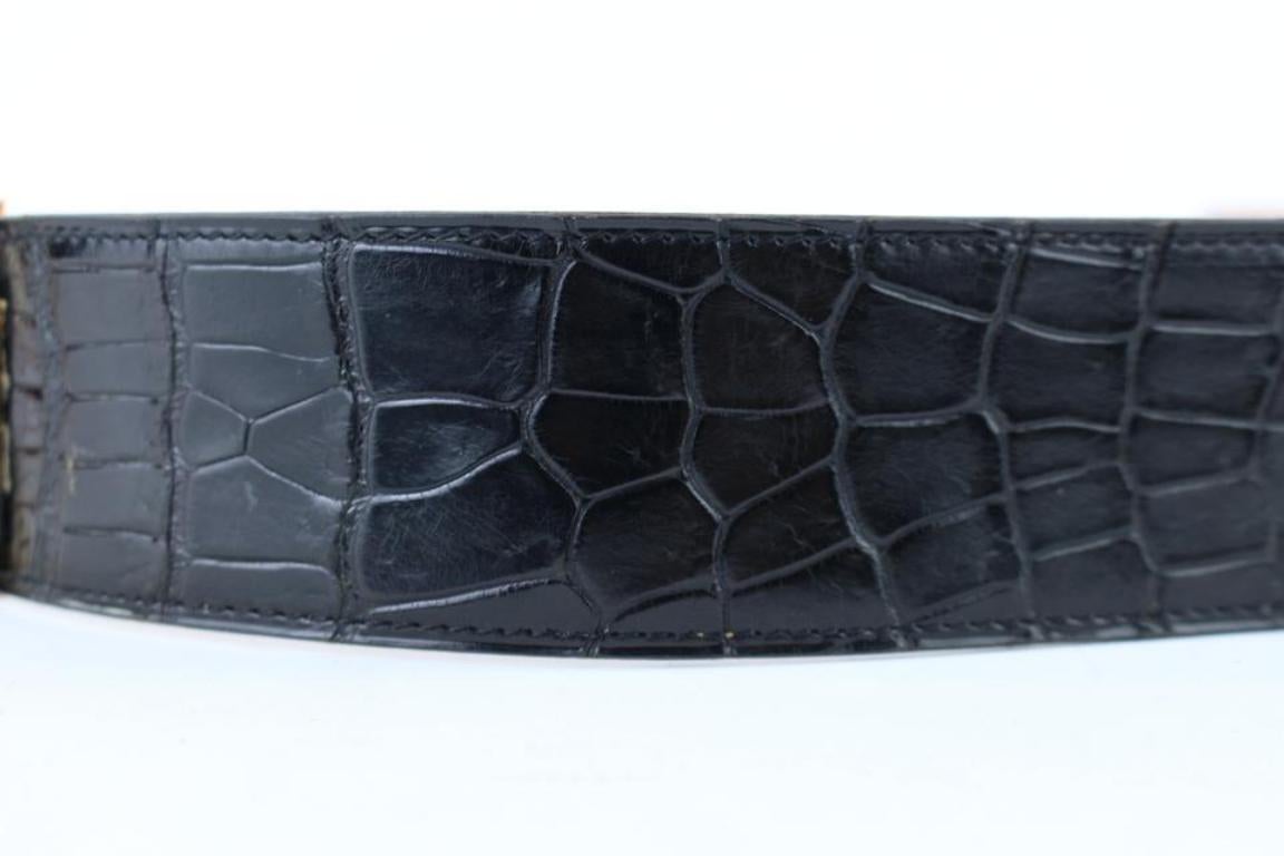 Hermès Black Medor 50mm Collier De Chien 222334 Belt For Sale 1