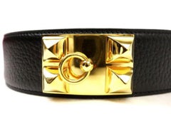 Hermès Black Medor Collier De Chien Cdc 223625 Belt