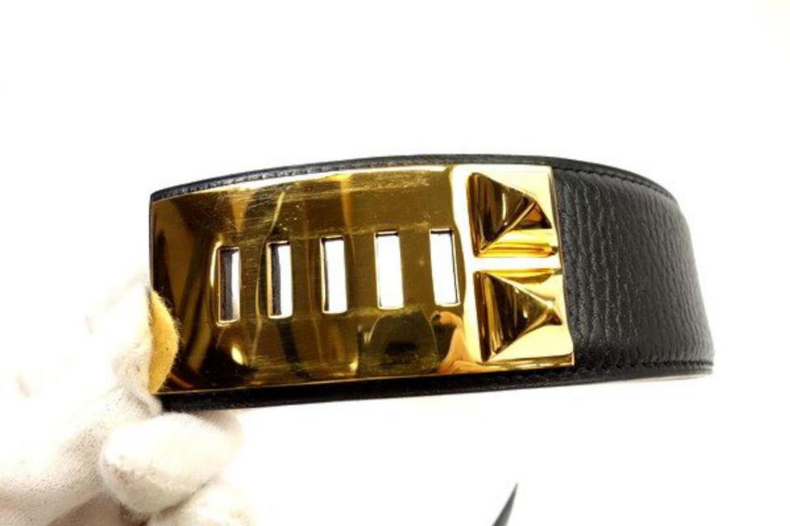 Hermès Black Medor Collier De Chien Cdc 223625 Belt In Excellent Condition For Sale In Forest Hills, NY
