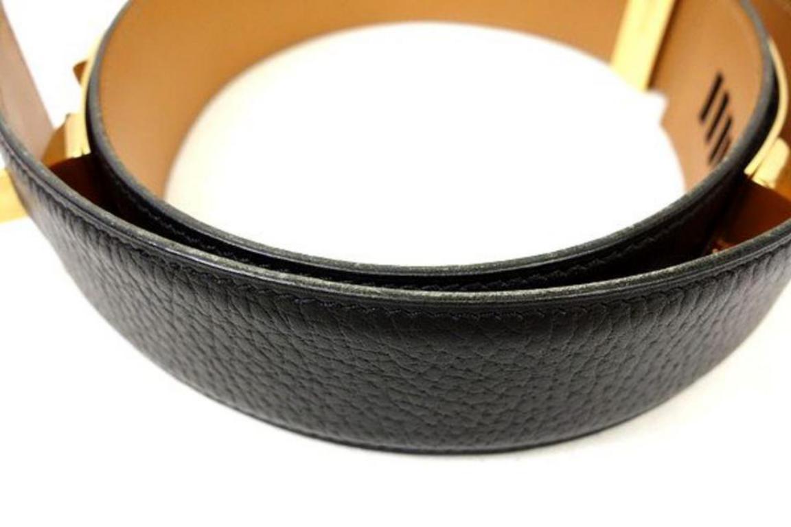 Hermès Black Medor Collier De Chien Cdc 223625 Belt For Sale 5
