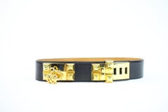 Hermès Black Medor ( Rare ) Elephant Collier De Chien 14hera41017 Belt