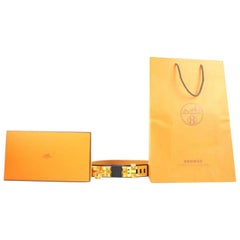 Used Hermès Black Medor ( Rare ) Elephant Collier De Chien 14hera41017 Belt