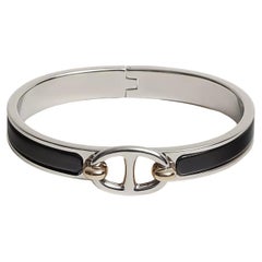 Hermes Black Mini Clic Chaine d’Ancre bracelet Size GM