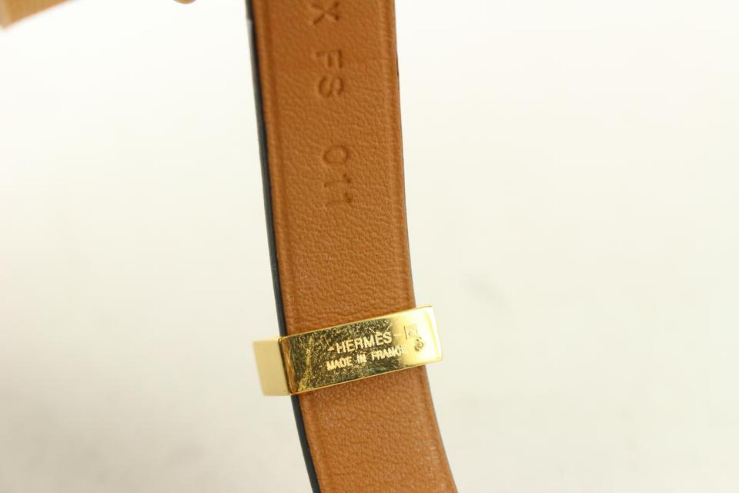 Hermès Black Mini Dog Anneaux Bracelet Cuff Kelly Bangle 0H14 For Sale 1