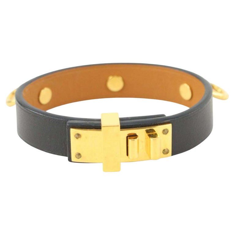 Hermès Black Mini Dog Anneaux Bracelet Cuff Kelly Bangle 0H14 For Sale ...