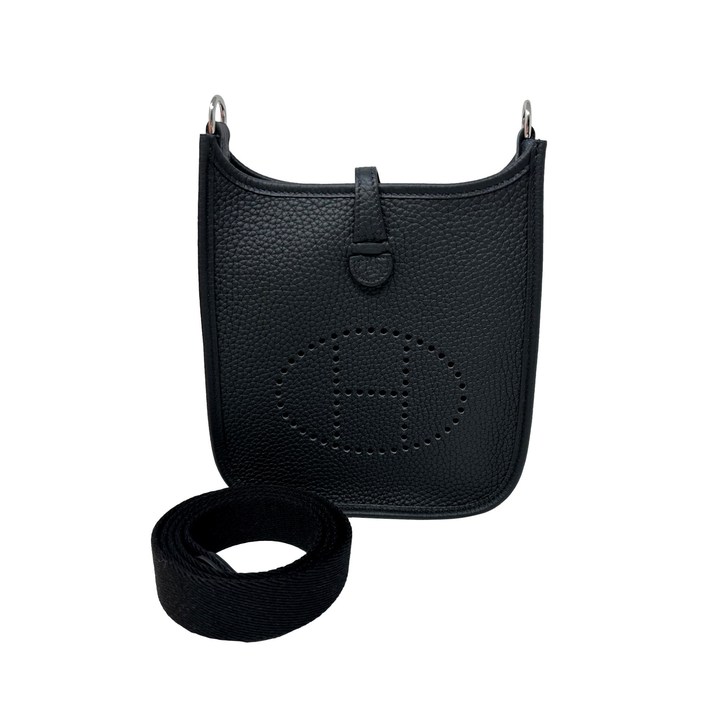Description: Behold the stunning 2023 Hermès Evelyne TPM 16 Amazone Bag in highly sought after color black 