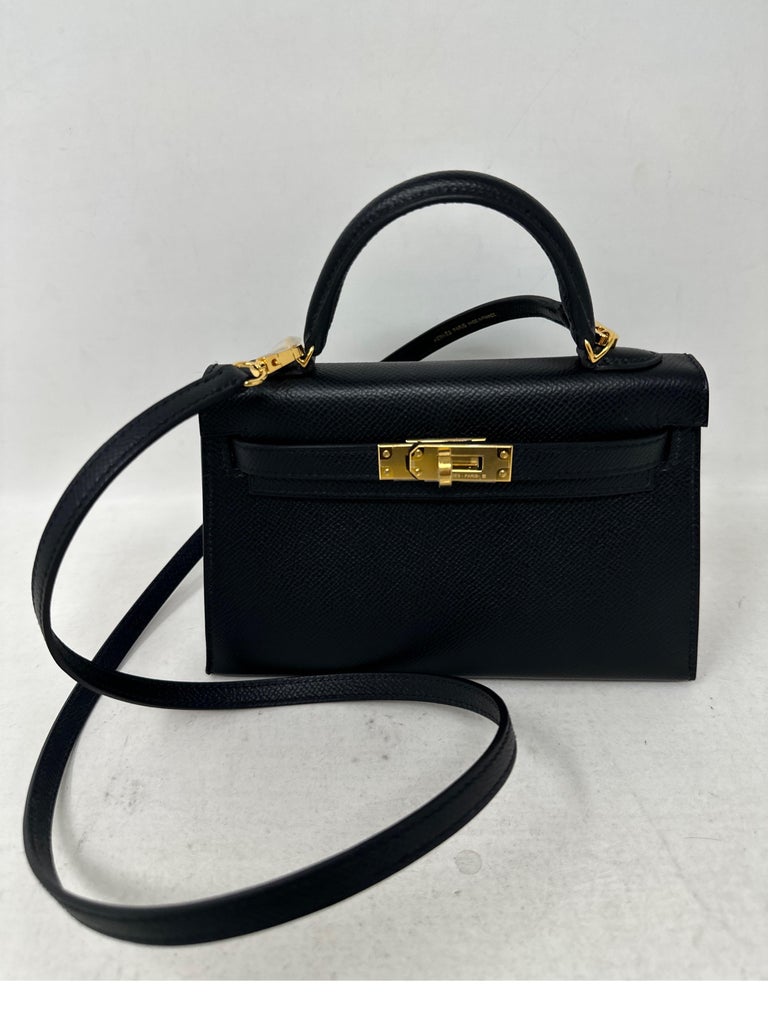 Hermes Black Mini Kelly Bag For Sale at 1stDibs