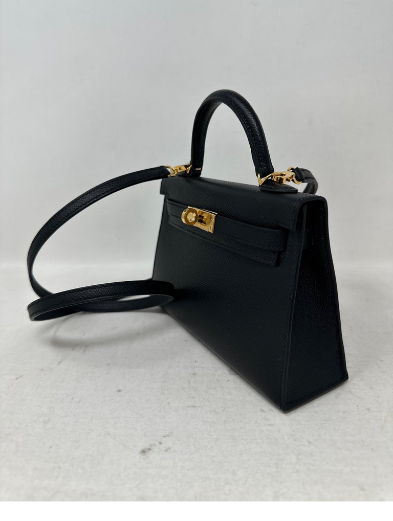 Hermes Black Mini Kelly Bag For Sale at 1stDibs