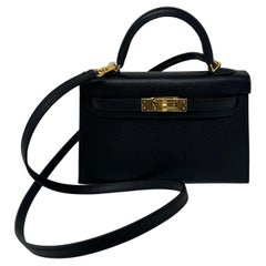 Hermes Black Mini Kelly Bag 