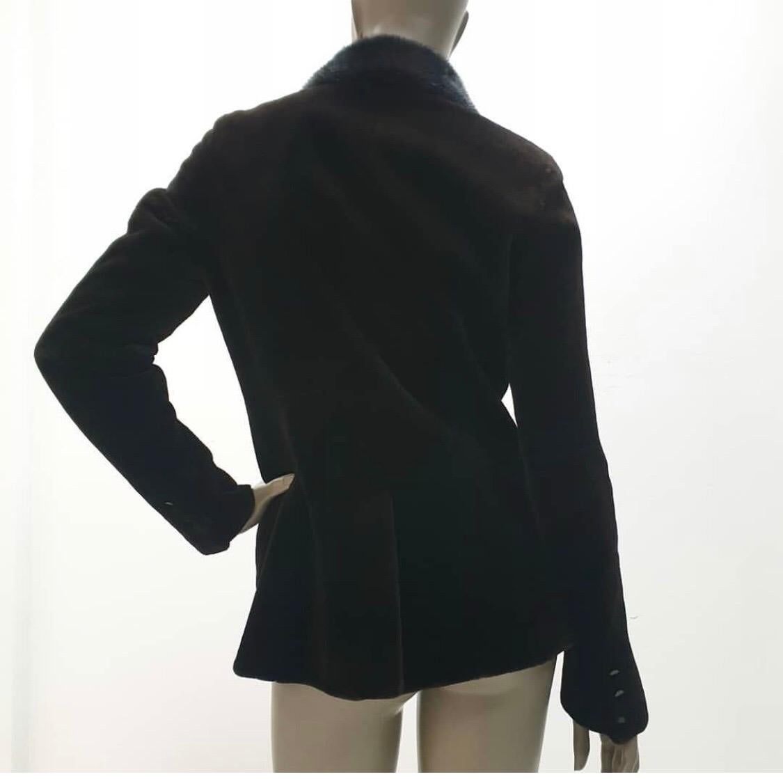 Women's or Men's Hermes Black Mink Fur Coat Jacket
