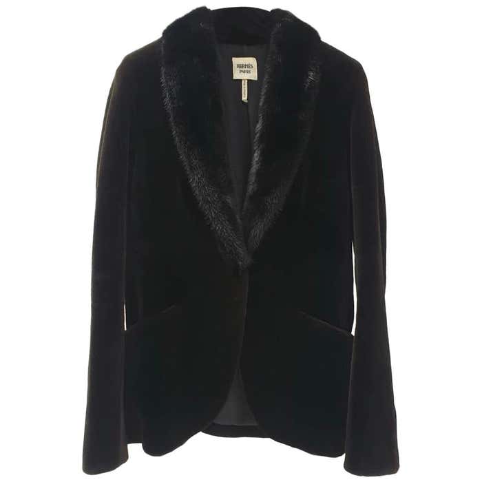Hermes Black Mink Fur Coat Jacket at 1stDibs | hermes mink coat, hermes ...