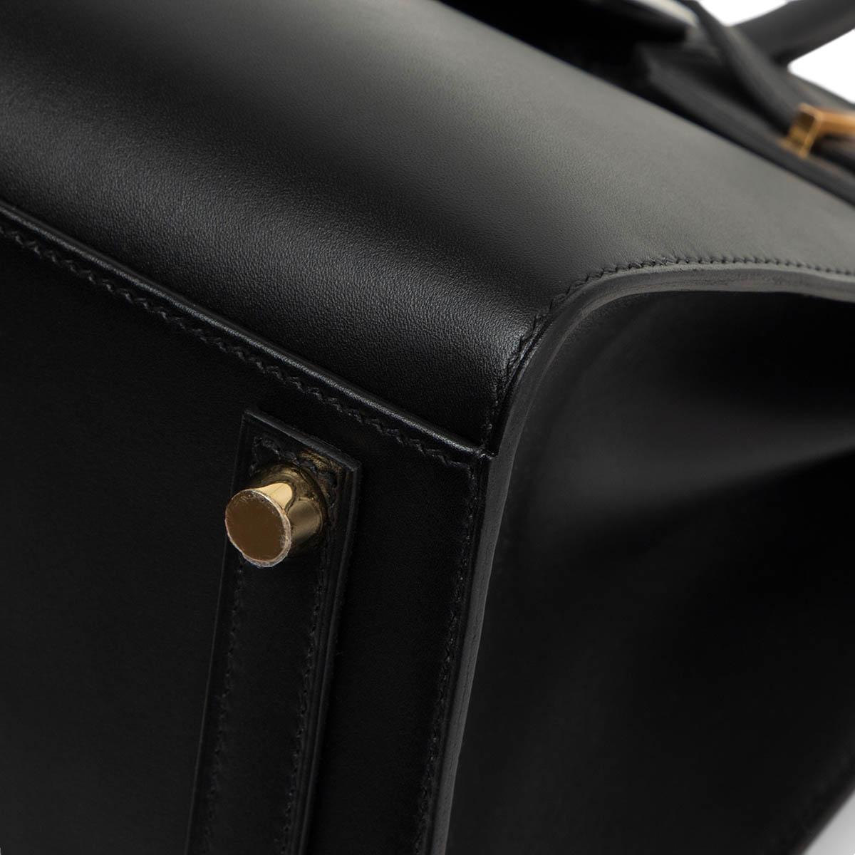 HERMES black Monsieur leather BIRKIN 30 SELLIER Tote Bag w Gold Hardware 3