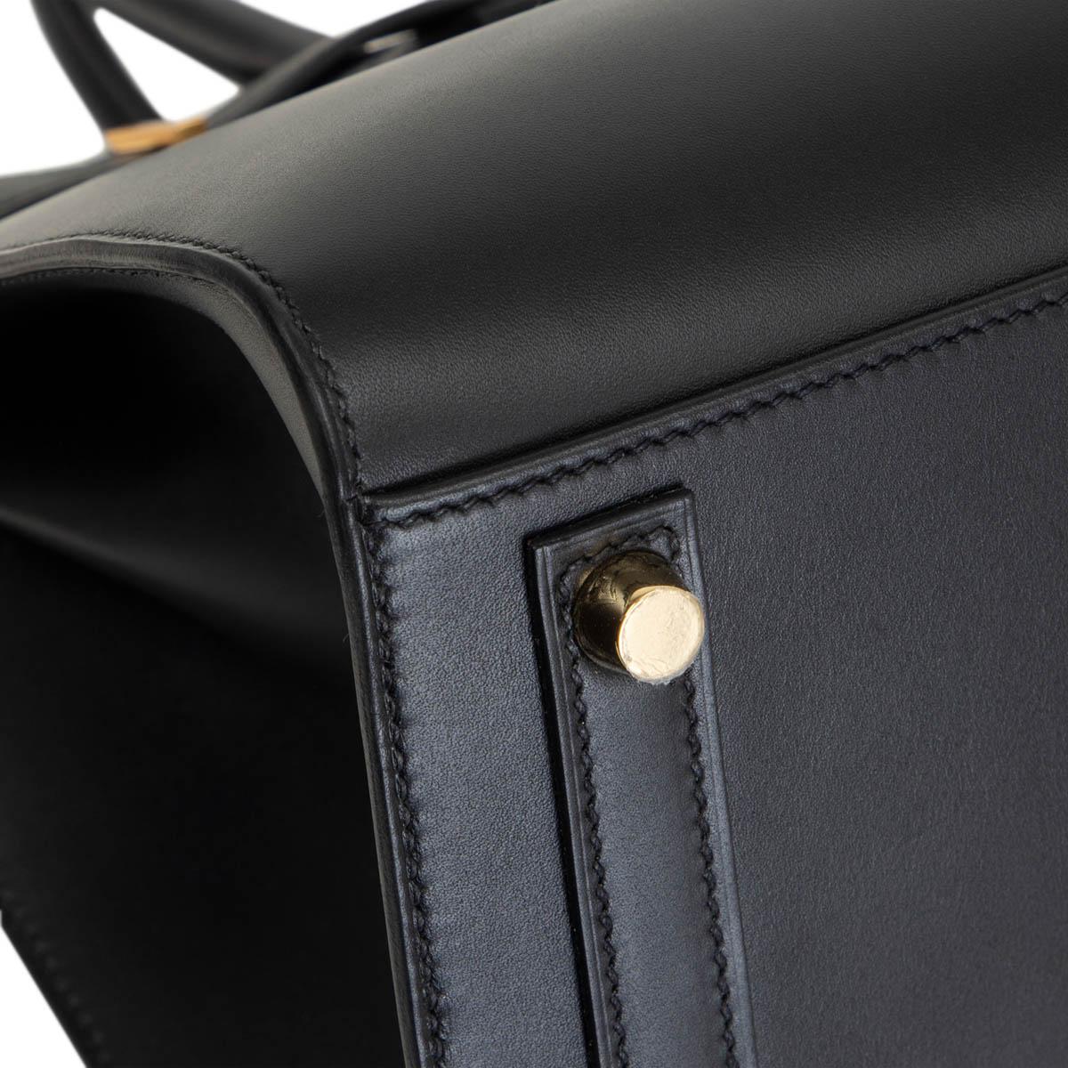 HERMES black Monsieur leather BIRKIN 30 SELLIER Tote Bag w Gold Hardware 2