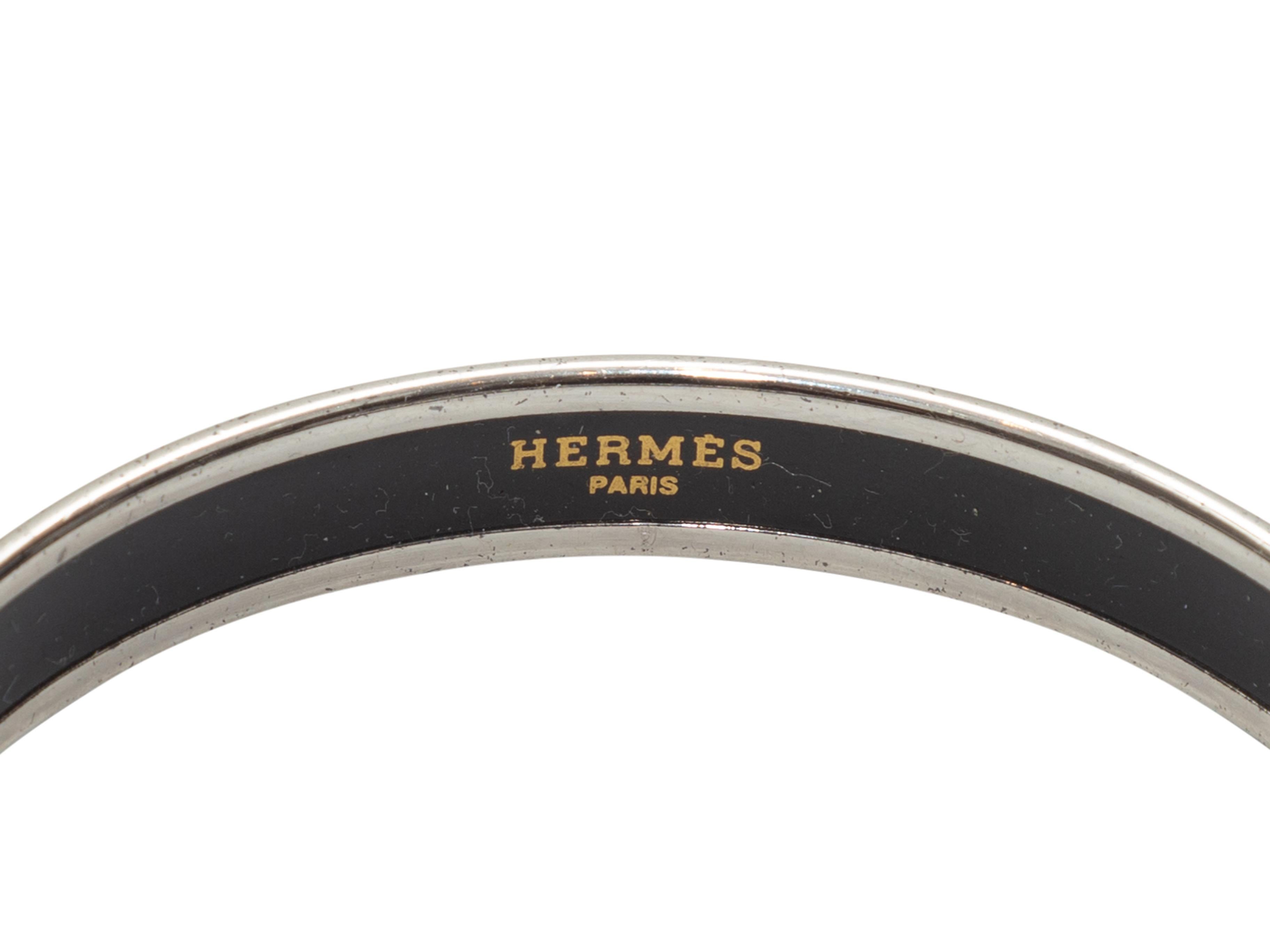 Hermes Black & Multicolor 2008 Enamel Bangle In Good Condition In New York, NY