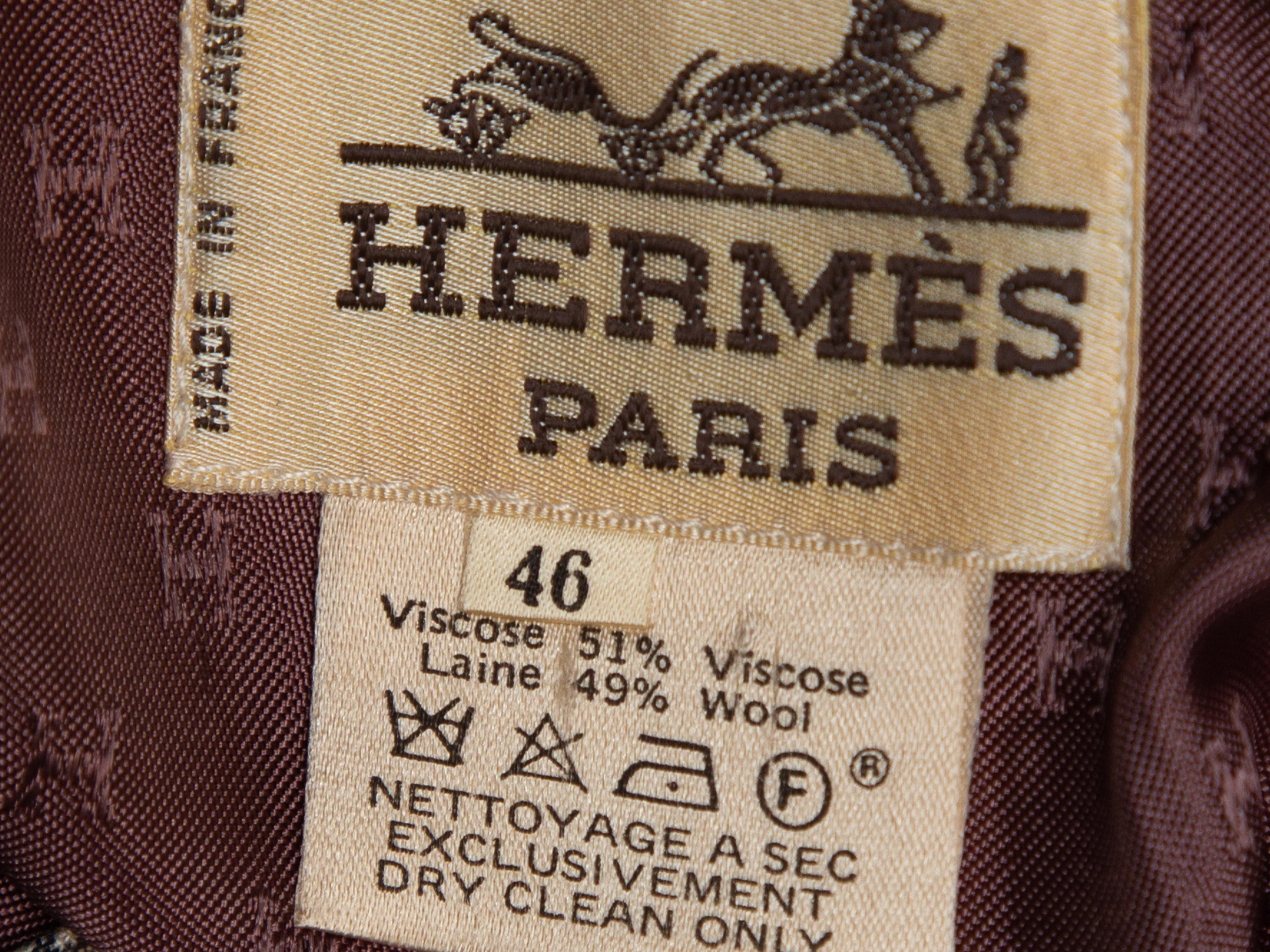 Hermes Black & Multicolor Glen Check & Houndstooth Skirt Suit 1