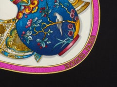 Hermes Black & Multicolor Qu'importe le Flacon Silk Scarf