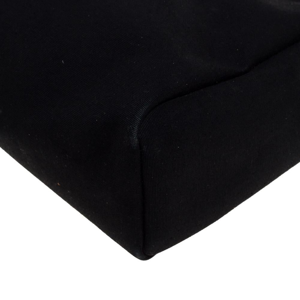 Hermès Black/Natural Canvas and Leather Herbag Zip 31 Bag 5