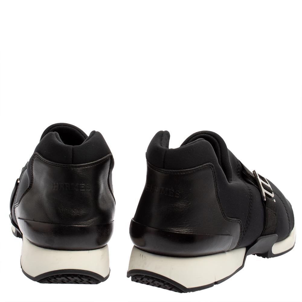 hermes black sneakers