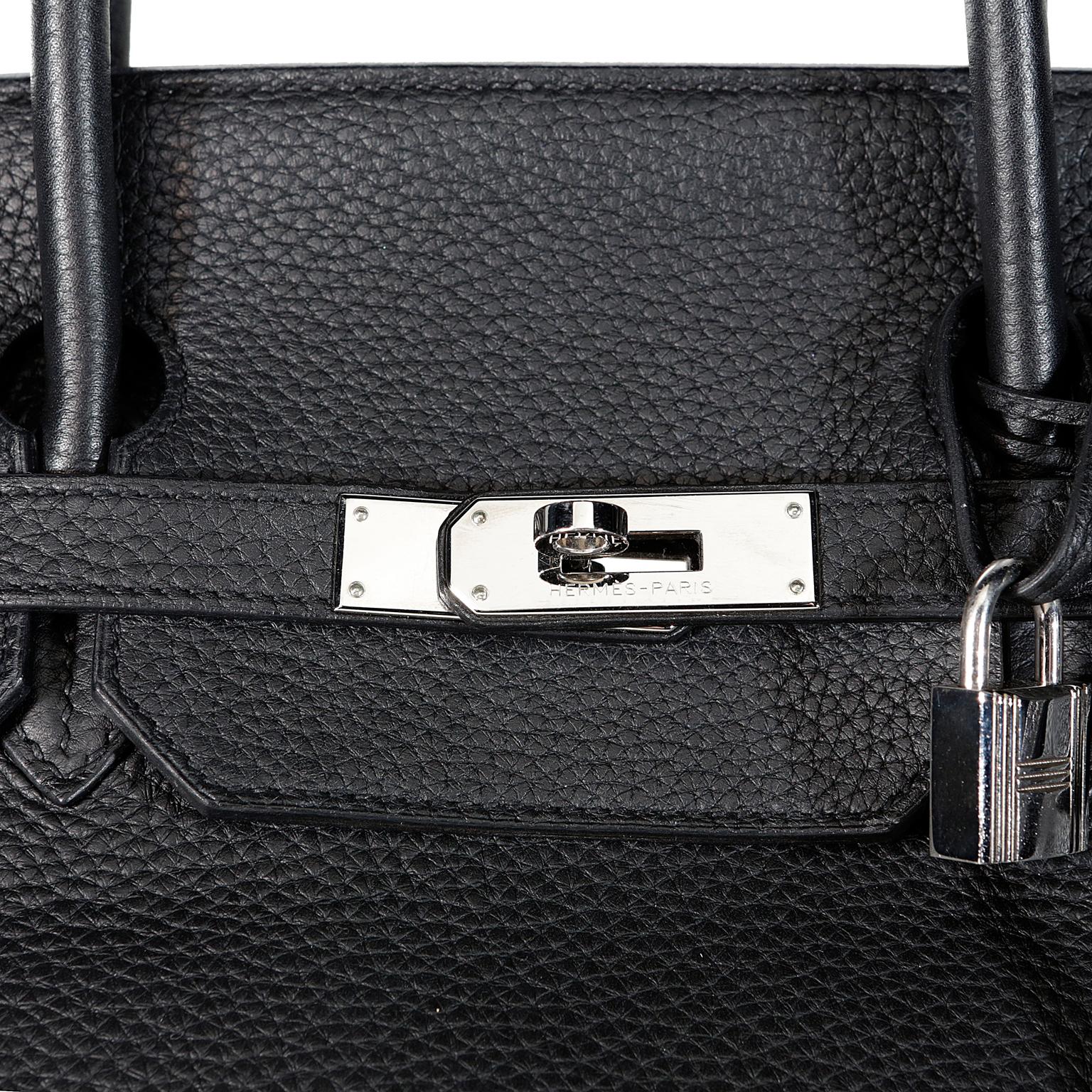 Hermès Black Noir Togo 40 cm Birkin Bag 2