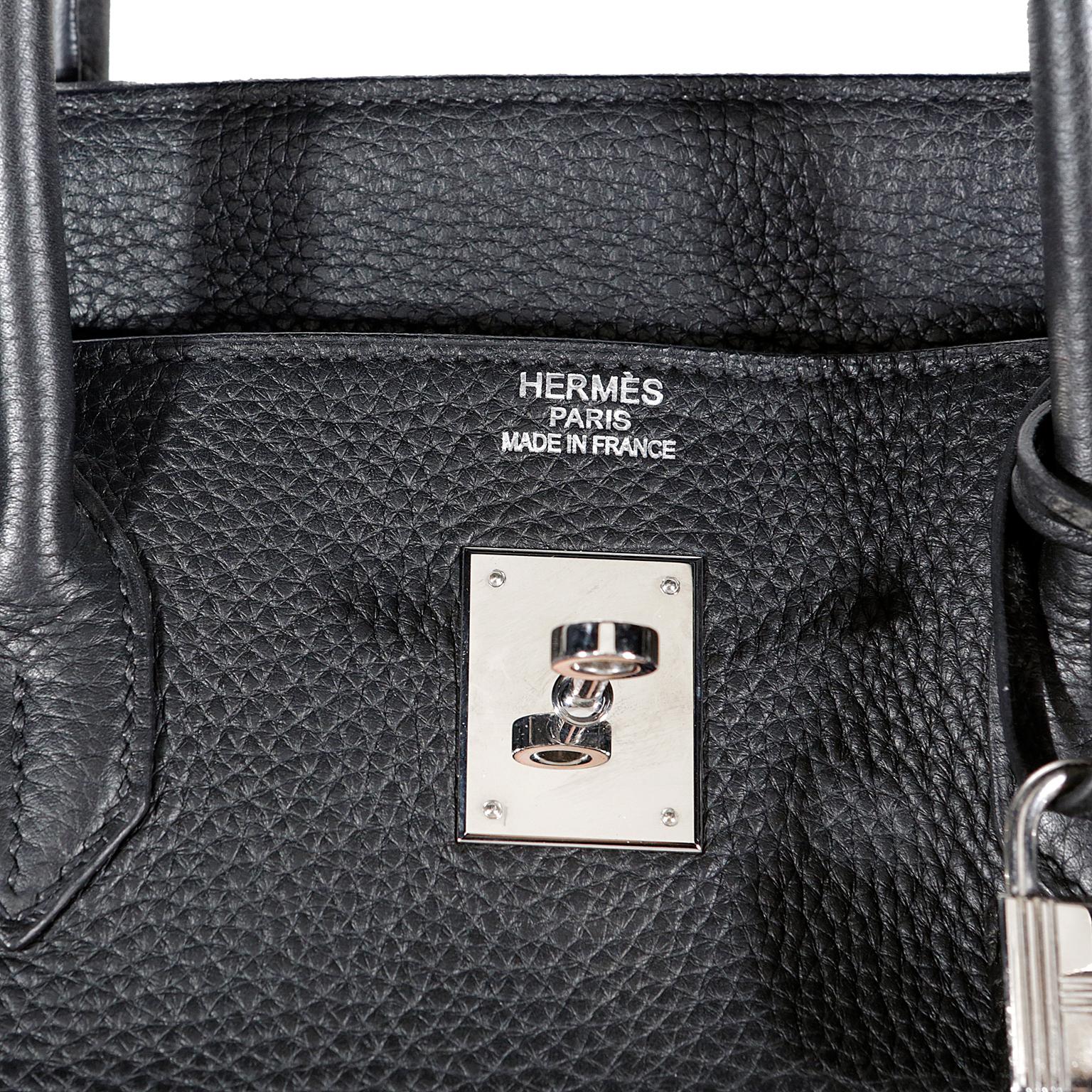 Hermès Black Noir Togo 40 cm Birkin Bag 4