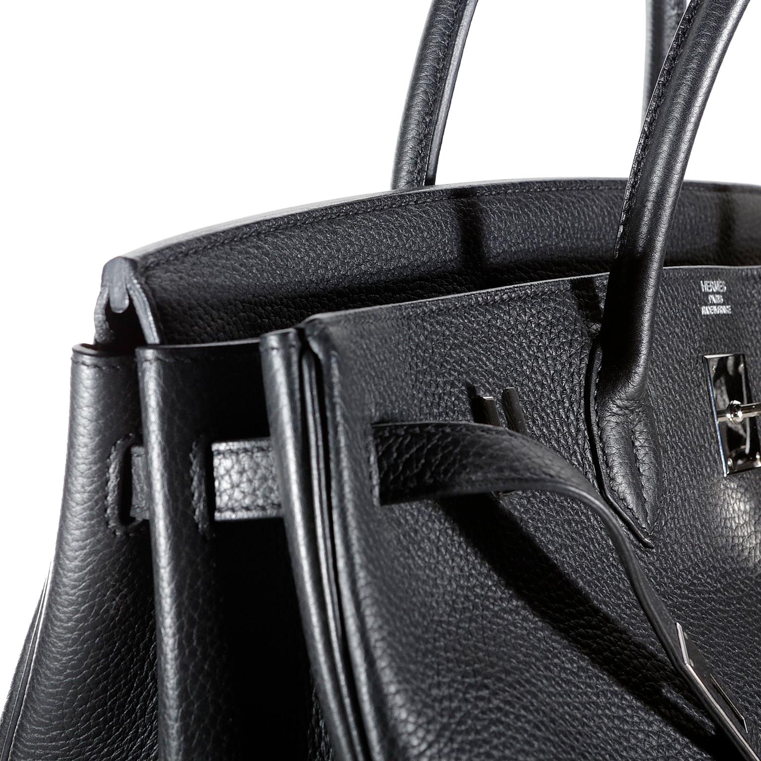 Hermès Black Noir Togo 40 cm Birkin Bag 5