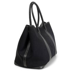 Hermès Noir Toile Militaire Canvas & Negonda GARDEN PARTY 36 Tasche