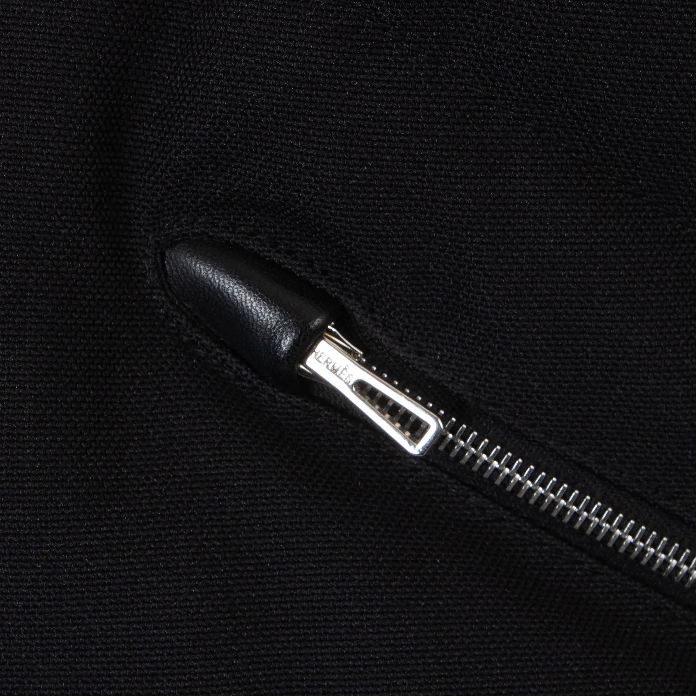 HERMES black nylon 2024 CHEVRON QUILTED CROPPED Puffer Jacket 38 S 3