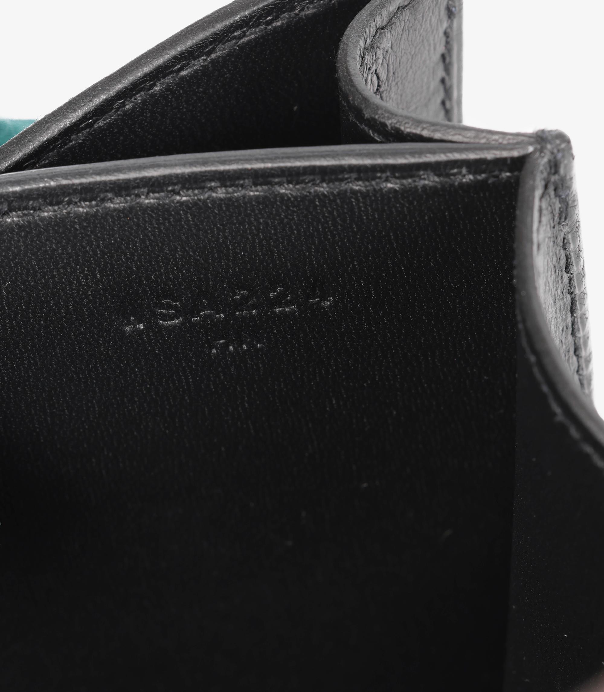Hermès Black Ostrich Leather Constance 18 Mirror For Sale 5