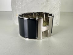 Hermes Negro / Paladio Pulsera Clic Clac