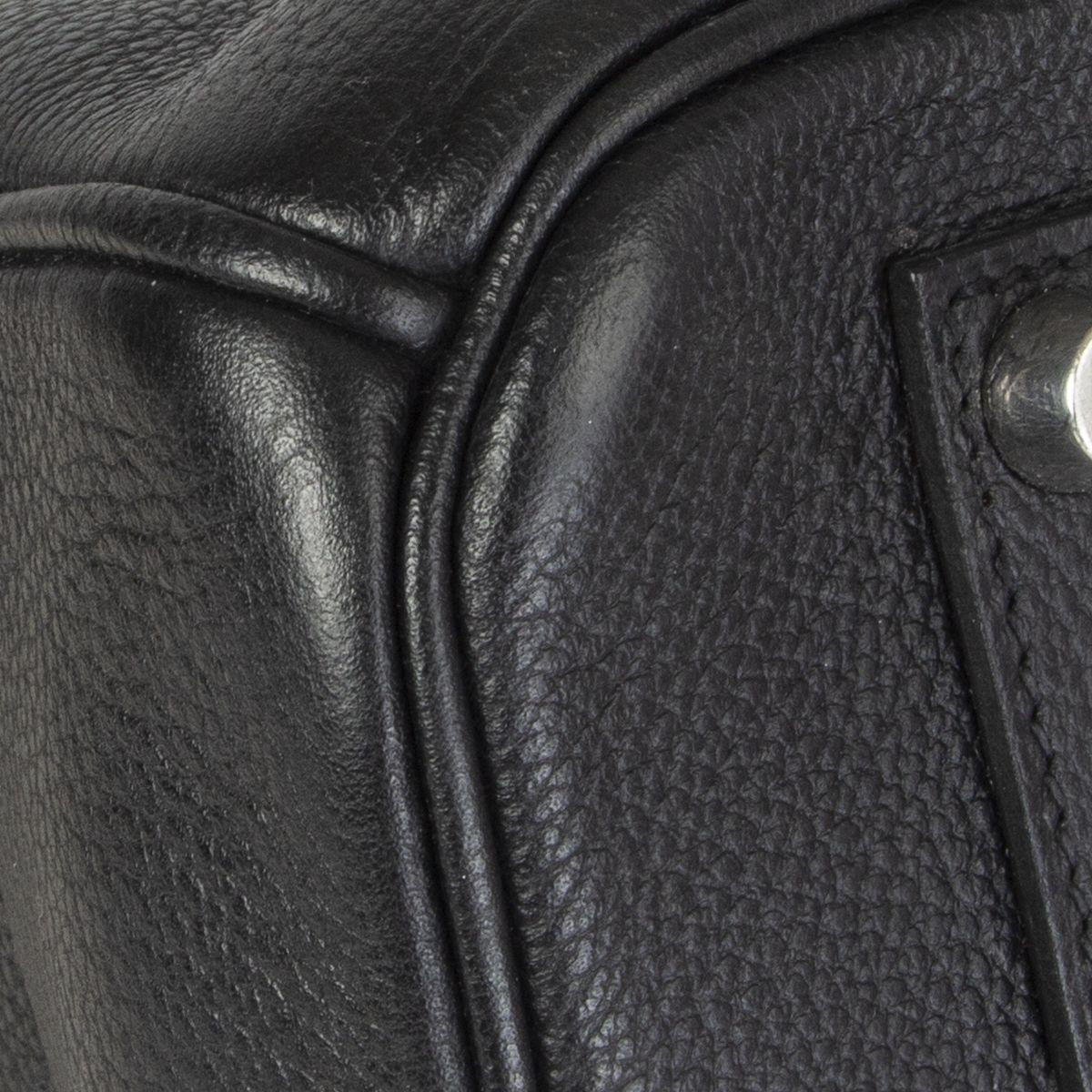 HERMES black & Palladium TREKKING leather BIRKIN 35 Tote Bag 7