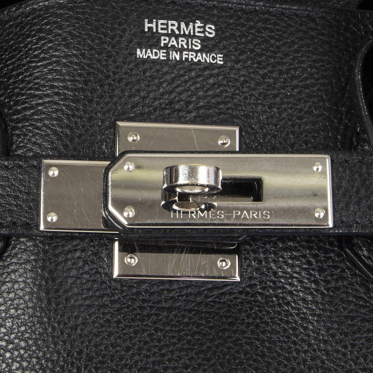 HERMES black & Palladium TREKKING leather BIRKIN 35 Tote Bag 2