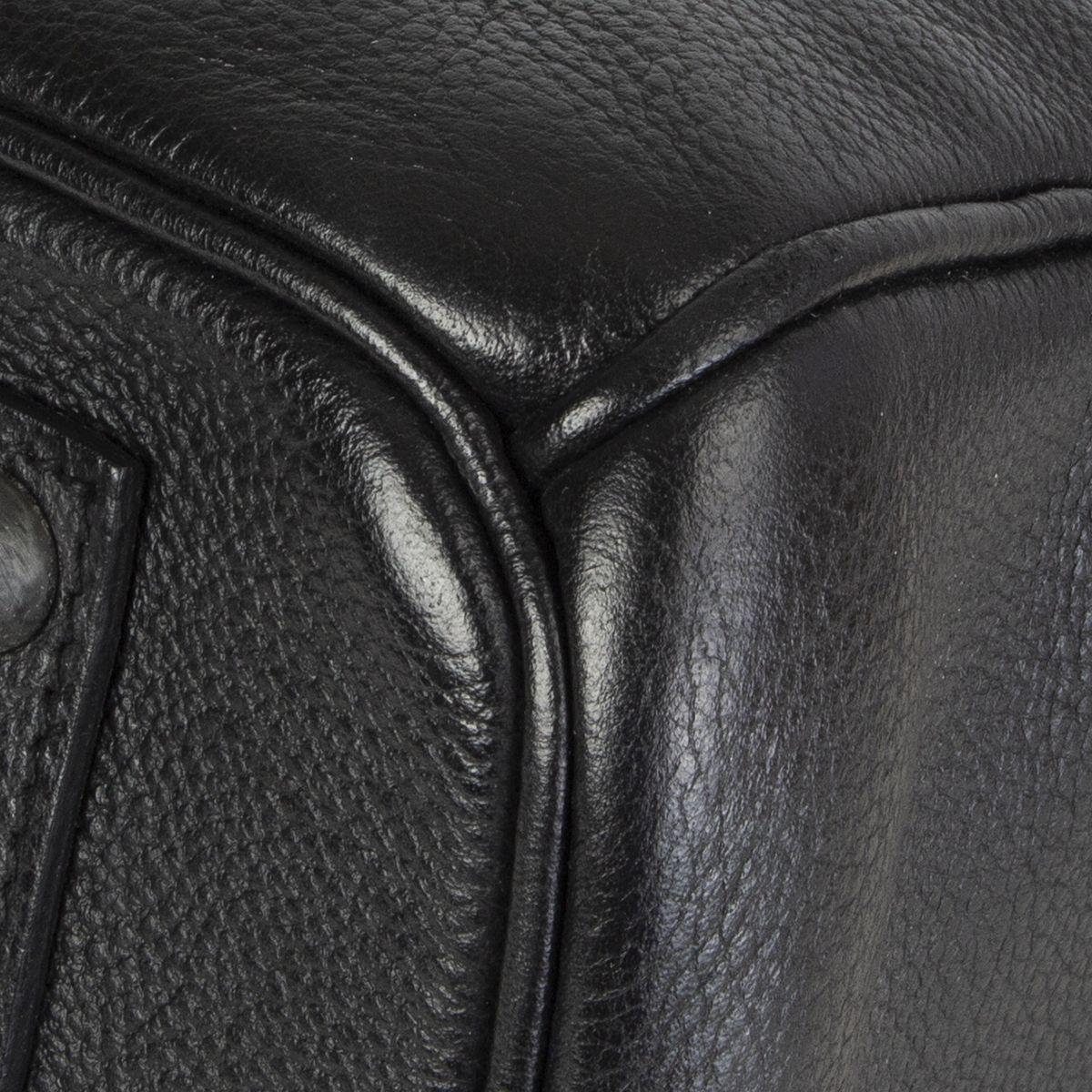 HERMES black & Palladium TREKKING leather BIRKIN 35 Tote Bag 4