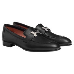 Hermes Black Paris loafer Size 37.5