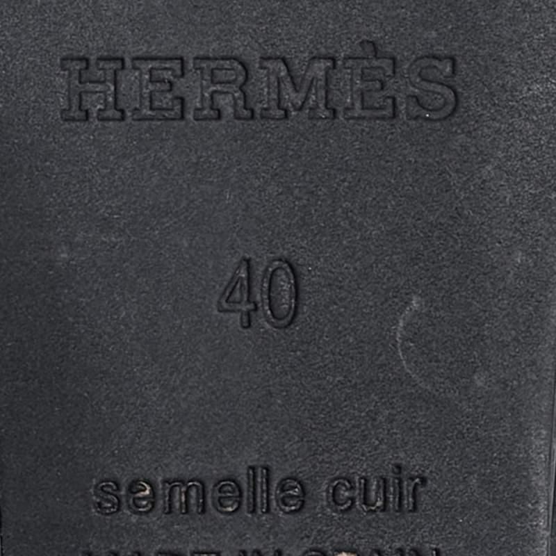 Hermes Black Patent Leather Ilana Espadrille Wedge Sandals Size 40 3