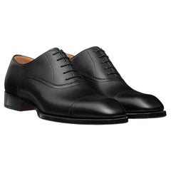 Hermes Black patinated calfskin Philip Brogues
