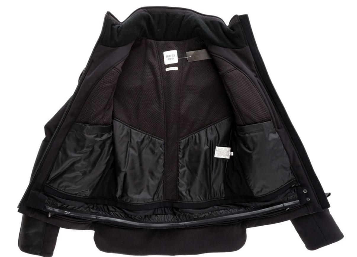 Hérmes Black Polyamide-Blend Waterproof Paneled Ski Jacket Fall2013 For Sale 11