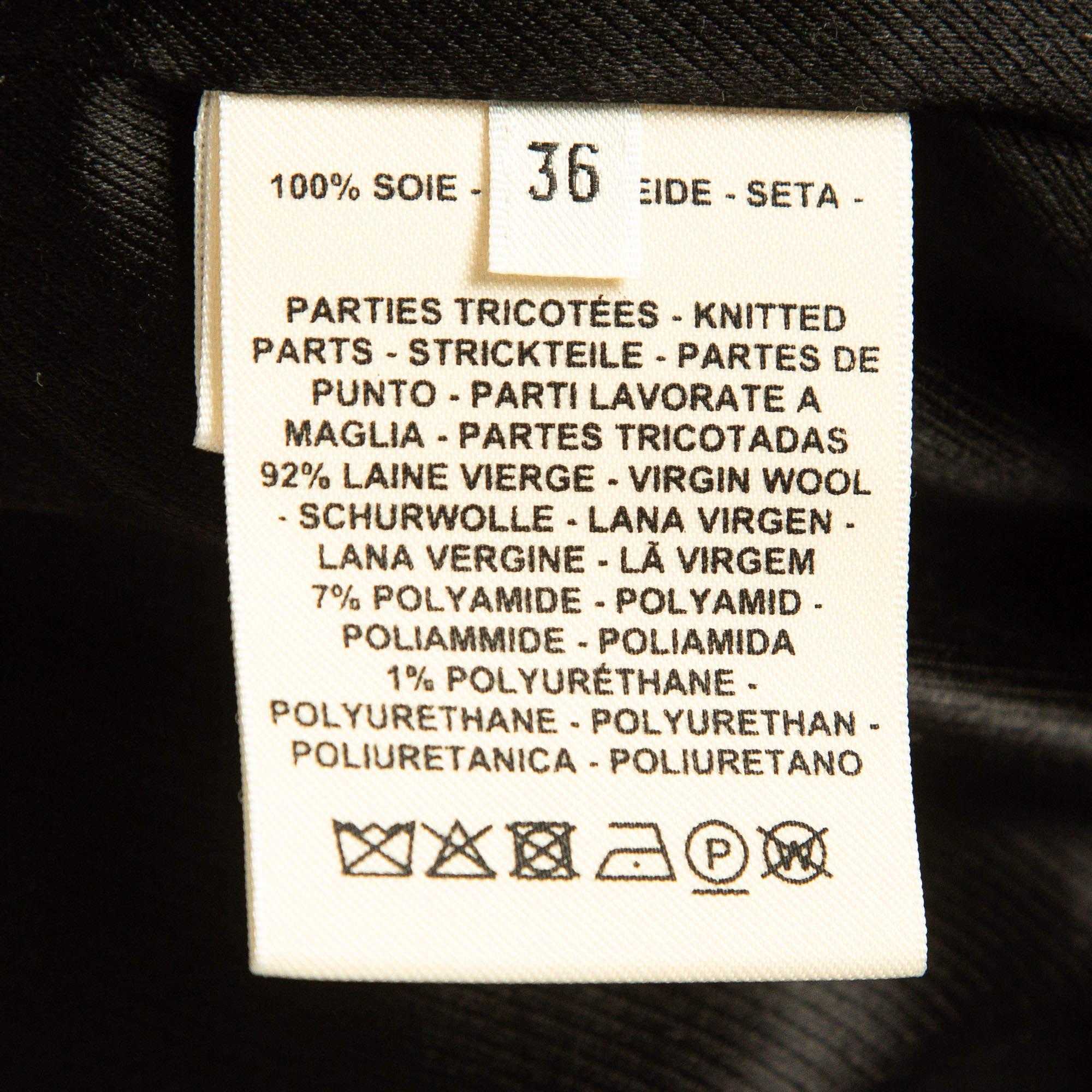 Hermès Black Print Silk Satin Zip Front Biker Jacket S For Sale 1