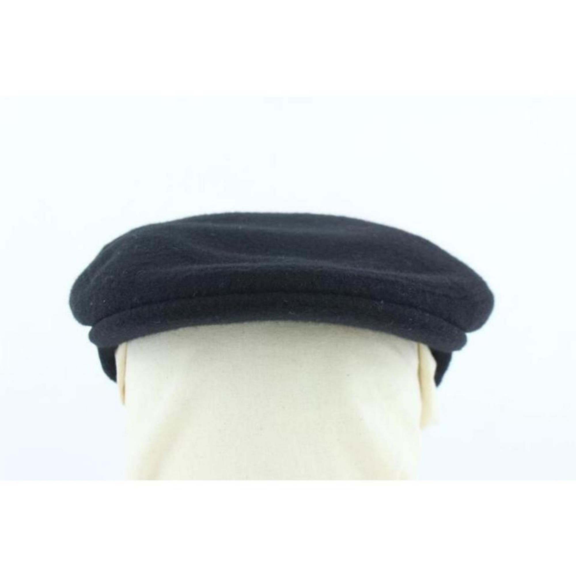 Hermès Black Qlub Cashmere Cap 32hz1009 Hat For Sale 2