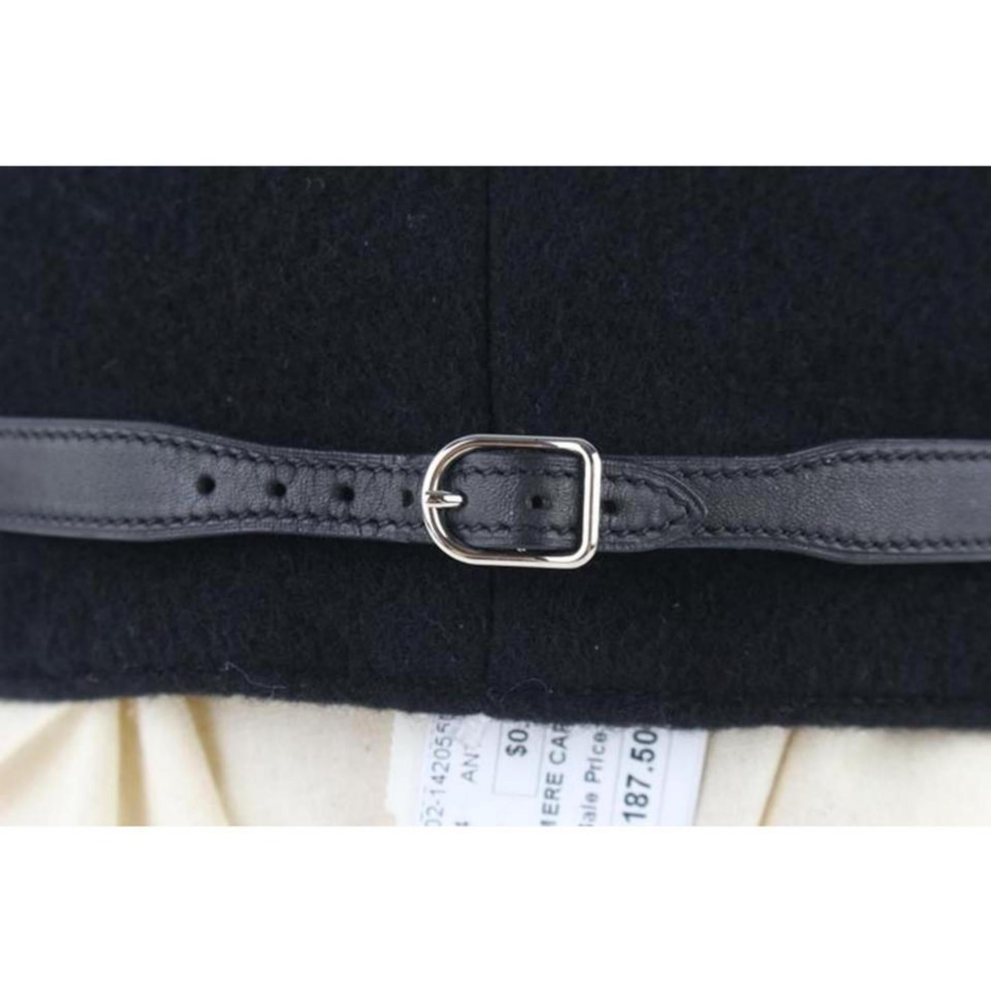 Hermès Black Qlub Cashmere Cap 32hz1009 Hat For Sale 4