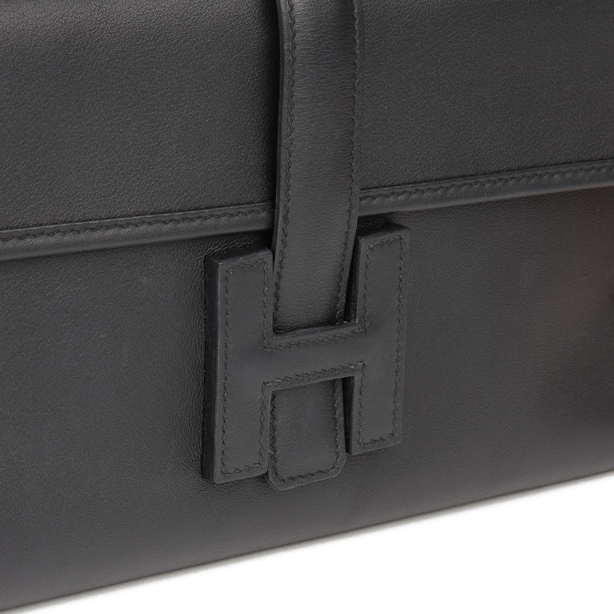 Hermès Black Quilted Swift Leather Jige Elan 29  3